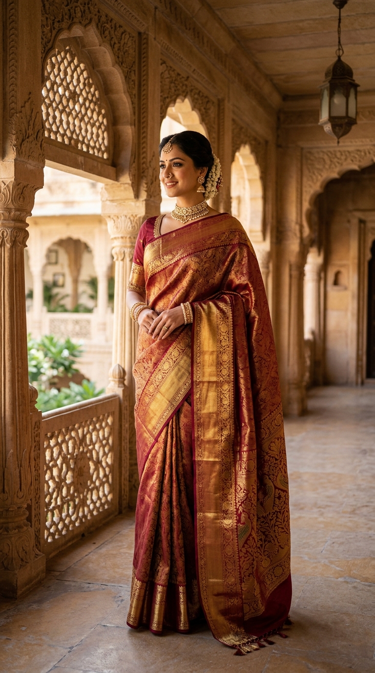 Royal Maharanee Handwoven Silk Saree